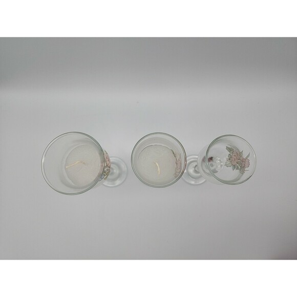 LE Smith Elegance 3 Ppc Candlestick Set #86944D w/box Spring Flowers Votives - Picture 6 of 12